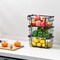 Oceanstar Stackable Metal Wire Storage Basket Set for Pantry, Countertop, Kitchen or Bathroom, Black, Set of 3